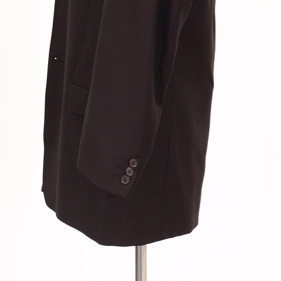 Zandello 42R Brown Striped 2-Button Sport Coat Blazer Jacket B052 - Picture 6 of 11